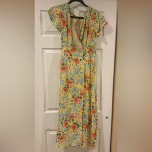 Sienna Sky Floral Maxi Dress - Yellow and Red